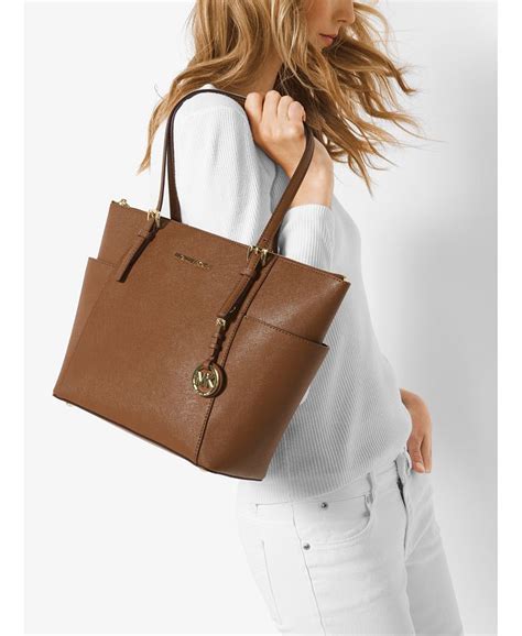 michael kors jet set east west top zip tote mandarin|Michael Kors jet set zip tote.